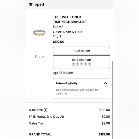 ✨Luv AJ - The Two-Toned Timepiece Bracelet - NEVER WORN ✨ - Picture 8 of 8